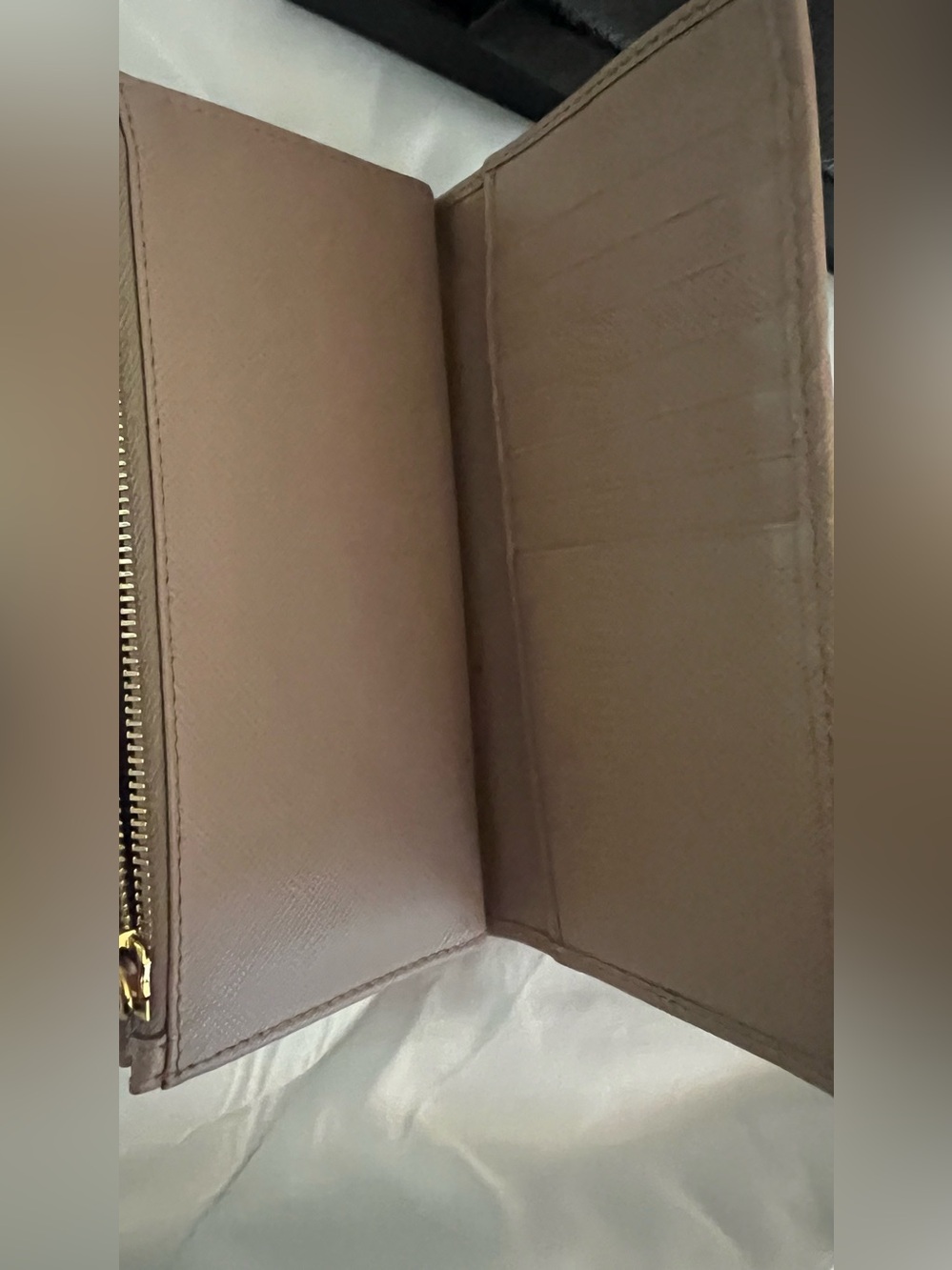Prada Saffiano Leather Wallet - Beige - Picture 5 of 12